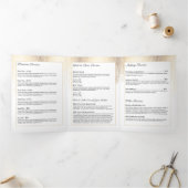 Luxe Faux Gold Confetti regenpatroon brochure Drieluik Kaart (Binnen)