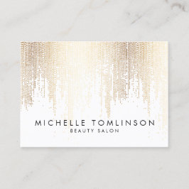 Luxe Faux Gold Confetti regenpatroon groot Visitekaartje