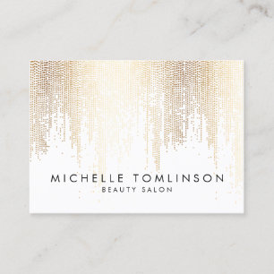 Luxe Faux Gold Confetti regenpatroon groot Visitekaartje