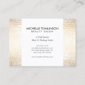 Luxe Faux Gold Confetti regenpatroon groot Visitekaartje (Achterkant)