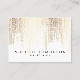 Luxe Faux Gold Confetti regenpatroon groot Visitekaartje
