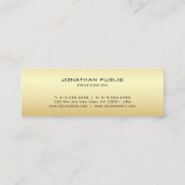 Luxe Faux Gold Elegant Professional Sjabloon Mini Visitekaartje (Achterkant)
