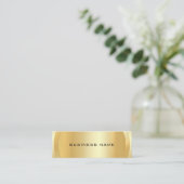 Luxe Faux Gold Elegant Professional Sjabloon Mini Visitekaartje (Staand voorkant)