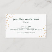 Luxe Faux Gold Floral Donkergroen Professional Visitekaartje (Achterkant)