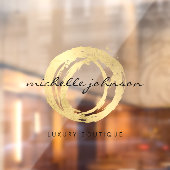 Luxe Faux Gold-gekleurde cirkel, transparant Raamsticker (Vel 2)