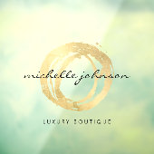 Luxe Faux Gold-gekleurde cirkel, transparant Raamsticker (Vel 3)