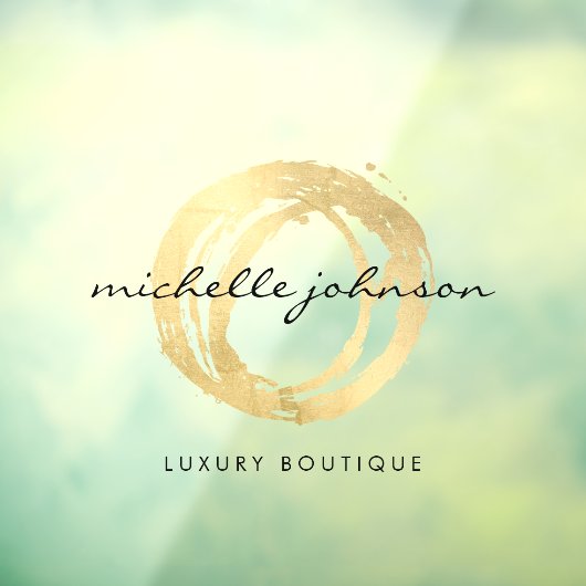 Luxe Faux Gold-gekleurde cirkel, transparant Raamsticker (Vel 3)