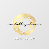 Luxe Faux Gold-gekleurde cirkel, transparant Raamsticker (Vel)