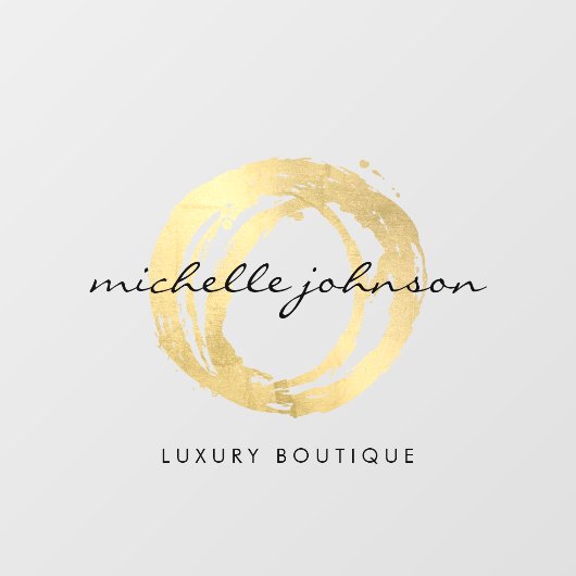 Luxe Faux Gold-gekleurde cirkel, transparant Raamsticker (Vel)