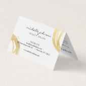 Luxe Faux Gold geschilderde Circle Salon Aftercare Visitekaartje (Achterkant)