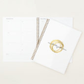 Luxe Faux Gold geschilderde cirkel Afspraakboek Planner (Display)