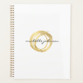 Luxe Faux Gold geschilderde cirkel Afspraakboek Planner (Voorkant)