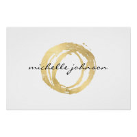 Luxe Faux Gold geschilderde cirkel Logo Downloaden