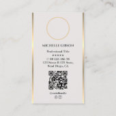 Luxe Faux Gold Key Photo Light Sand Realtor QR Visitekaartje (Achterkant)