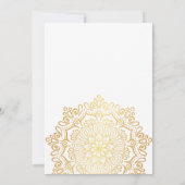 Luxe Faux Gold Mandala Wit Baby shower Kaart (Achterkant)