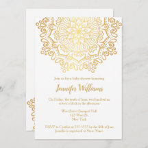 Luxe Faux Gold Mandala Wit Baby shower