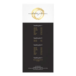 Luxe Faux Gold Painted Circle Designer Logo Reclamekaart