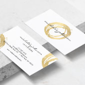 Luxe Faux Gold Painted Circle Designer Logo Visitekaartje