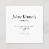 Luxe Faux Gold Rustiek Elegant Modern Minimaal Vierkante Visitekaartje (Achterkant)