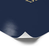 Luxe Faux Gold Skelet Key Navy Logo Downloaden Perfect Poster (Hoek)