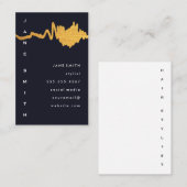 Luxe Faux Gold Texture Mark Visitekaartje (Voorkant / Achterkant)