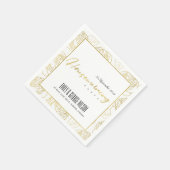 LUXE FAUX GOLD WHITE ROSE FLORAL HOUSEWARMING SERVET (Hoek)