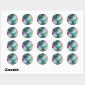 Luxe Faux goud en marmer Dank u Ronde Sticker (Vel)