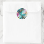 Luxe Faux goud en marmer Dank u Ronde Sticker (Tas)