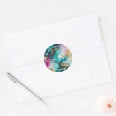 Luxe Faux goud en marmer Dank u Ronde Sticker (Envelop)