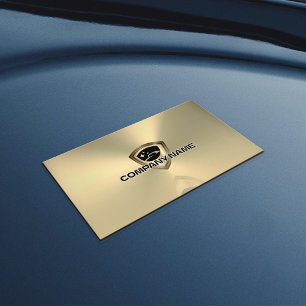 Luxe faux goud metallic stijl logo automotive visitekaartje