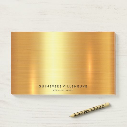 luxe faux goud post-it® notes (Op bureau)