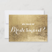 Luxe faux goudblad Wordt mijn Bridesmaid? Kaart (Voorkant)