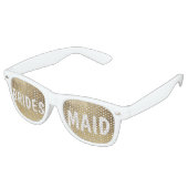 Luxe faux gouden blad bruidsmeisje retro zonnebril (Gekanteld)