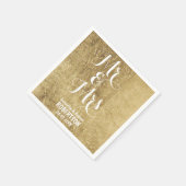 Luxe faux gouden blad bruiloft servet (Hoek)