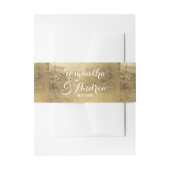 Luxe faux gouden blad bruiloft uitnodigingen wikkel (Voorkant Voorbeeld)