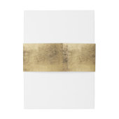 Luxe faux gouden blad bruiloft uitnodigingen wikkel (Achterkant Voorbeeld)