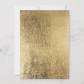 Luxe faux gouden blad Trouwen Kaart (Achterkant)