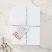 Luxe Faux Gouden Folie Bloemen Bruiloft Dank u Cadeaulabel (Met Touw)