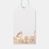 Luxe Faux Gouden Folie Bloemen Bruiloft Dank u Cadeaulabel (Achterkant)