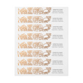 Luxe Faux Gouden Folie Bloemen Bruiloft Modern (Vel)