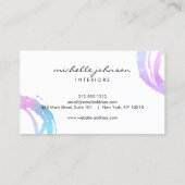 Luxe Faux Holografisch Geschilderd Cirkelontwerper Visitekaartje (Achterkant)