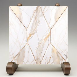 Luxe Faux Marble Gold Aders Glitter Tegeltje
