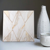 Luxe Faux Marble Gold Aders Glitter Tegeltje