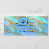 Luxe Faux Opal Stone Gold Cadeaubon Kaart (Voorkant)