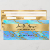 Luxe Faux Opal Stone Gold Cadeaubon Kaart (Voorkant / Achterkant)