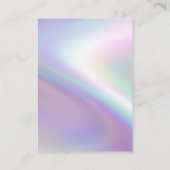 Luxe Faux Pearlescent Earbelt-kaart Visitekaartje (Achterkant)