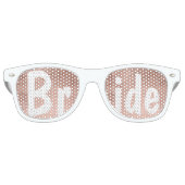 Luxe faux roos bladgoud bruiloft bruid retro zonnebril (Voorkant)