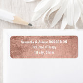 Luxe faux roos bladgoud bruiloft etiket (Insitu)