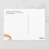 Luxe Faux Roos Gold Painted Circle Designer Logo Briefkaart (Achterkant)