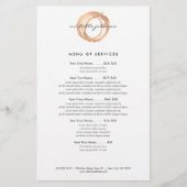 Luxe Faux Roos Gold Painted Circle Designer Logo Flyer (Voorkant)